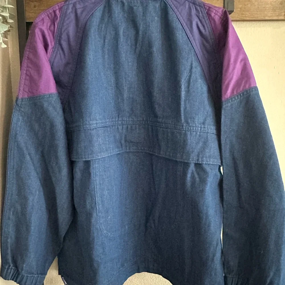 Levi's Blue Denim Skateboarding Pull Over Jacket with Purple Trim - nwt - Picture 6 of 6